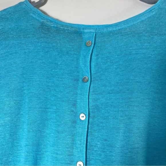 Tahari 100% Linen Sleeveless Tunic Top Size Medium - Picture 3 of 5